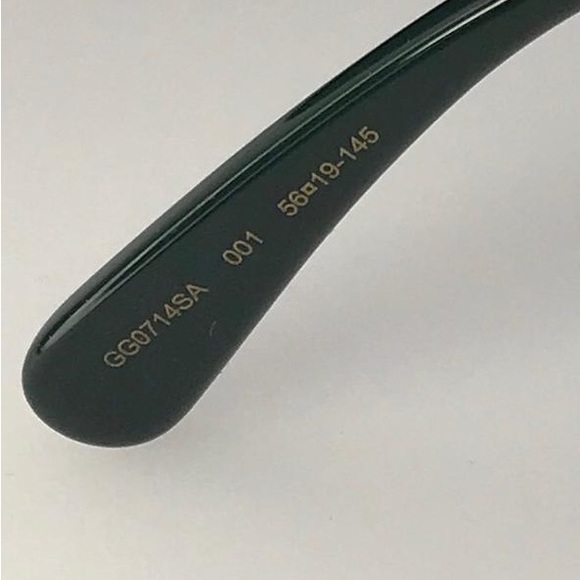 New - Gucci Black Grey Square Ladies Gg0714sa 001 56 Sunglasses - Picture 12 of 12